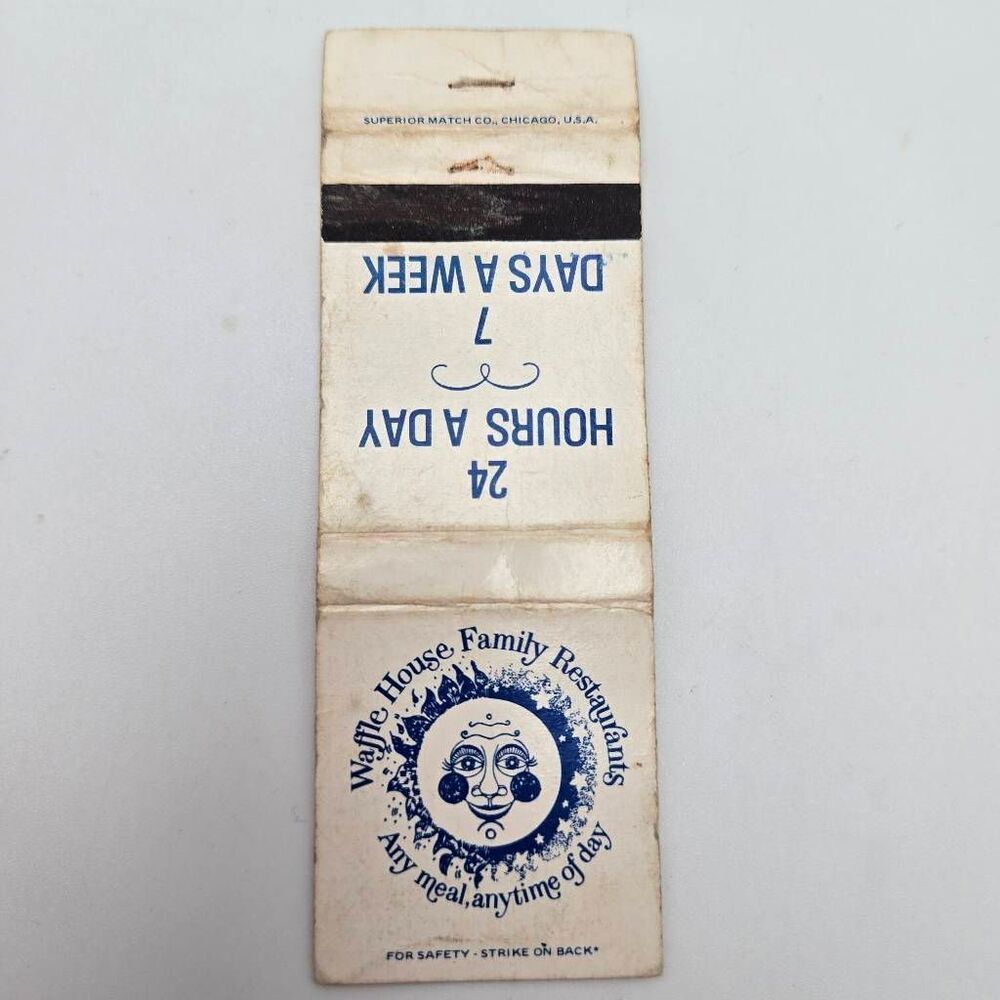 Vintage Matchcover Waffle House Family Restaurants